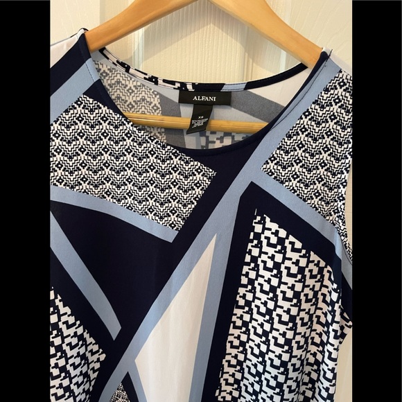 ALFANI Women’s Sleeveless long Tunic Geometric print - Picture 3 of 7